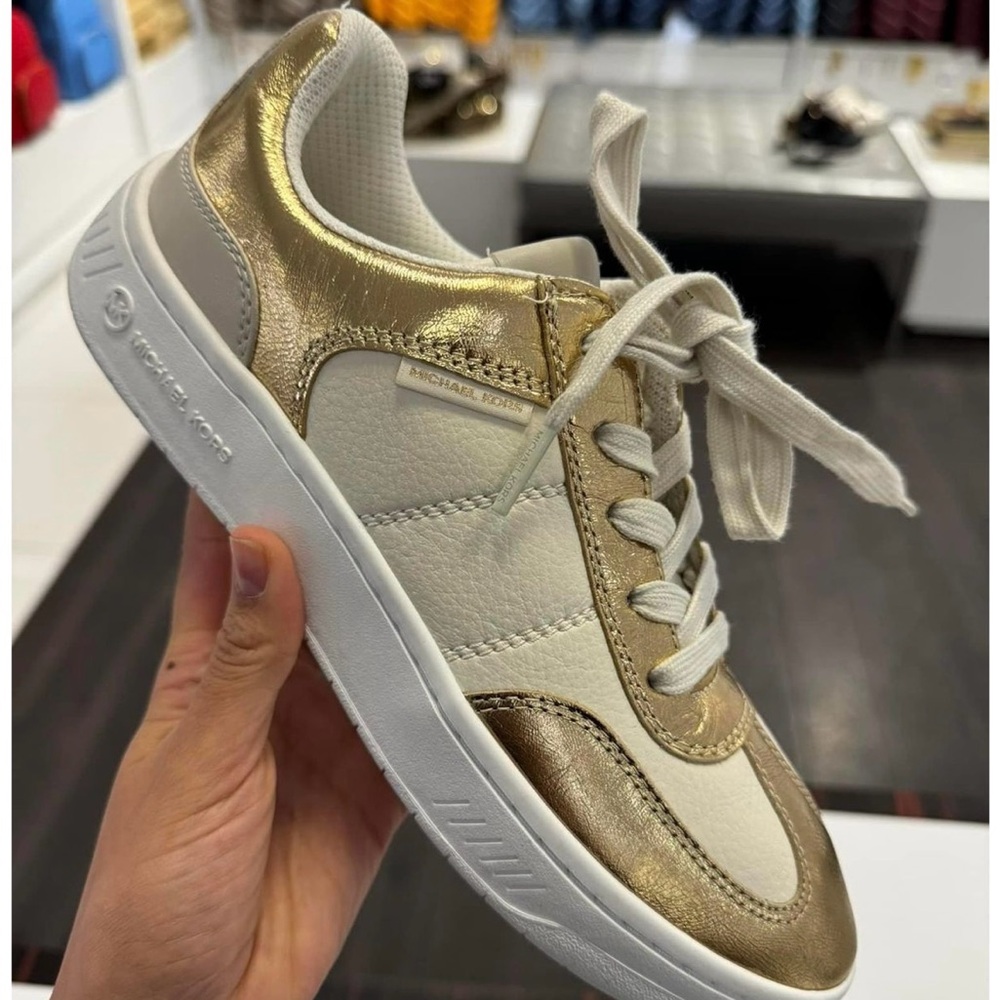 Michael Kors Women's Sneakers in Gold and Cream